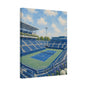 Cincinnati Tennis Canvas Wall Art, Blue Court Stadium Painting, Ohio Sports Decor, Tennis Lover Gift— Stretched Matte 1.25"