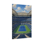 New York Tennis Canvas Wall Art, Blue Court Stadium Painting, NYC Sports Decor, Tennis Lover Gift— Stretched Matte 1.25"
