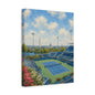 Washington DC Tennis Canvas Wall Art, Blue Court Stadium Painting, Capitol City Sports Decor, Tennis Lover Gift— Stretched Matte 1.25"