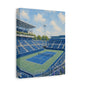 Cincinnati Tennis Canvas Wall Art, Blue Court Stadium Painting, Ohio Sports Decor, Tennis Lover Gift— Stretched Matte 1.25"