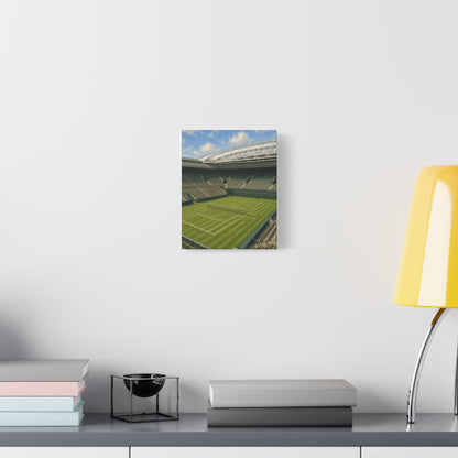 London Grass Court Canvas Wall Art, English Tennis Stadium Painting, Green Sports Decor, Tennis Lover Gift— Stretched Matte 1.25"