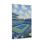 Cincinnati Tennis Canvas Wall Art, Blue Court Stadium Painting, Ohio Sports Decor, Tennis Lover Gift— Stretched Matte 1.25"