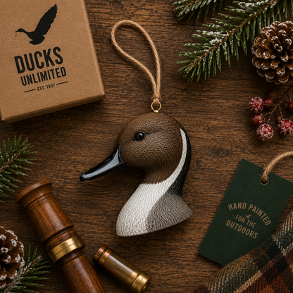 Northern Pintail Duck Ornament | Hand-Painted Duck Head Christmas Ornament | Duck Hunter Gift | Waterfowl Decor