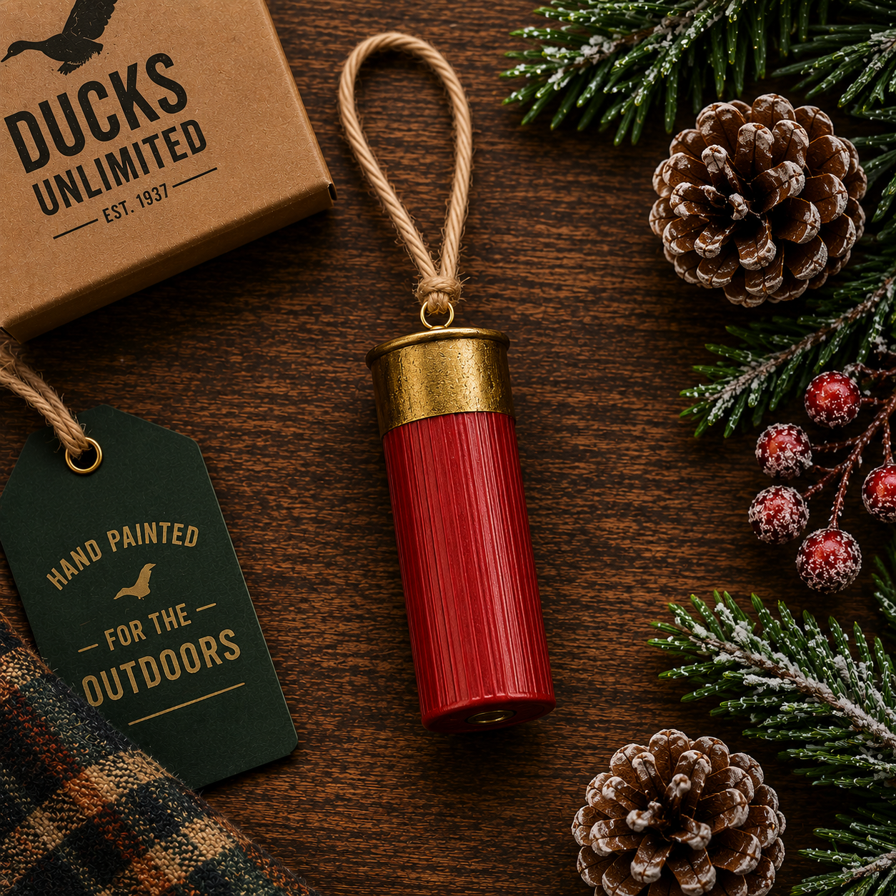 Shotgun Shell Ornament | Hand-Painted 12 Gauge Christmas Ornament | Hunter Gift | Hunting Tree Decor
