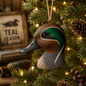 Green-Winged Teal Ornament | Hand-Painted Duck Head Christmas Ornament | Duck Hunter Gift | Waterfowl Decor